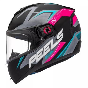 Imagem de Capacete Icon 23 Peels Element Preto Pink Novo Fechado, 62
