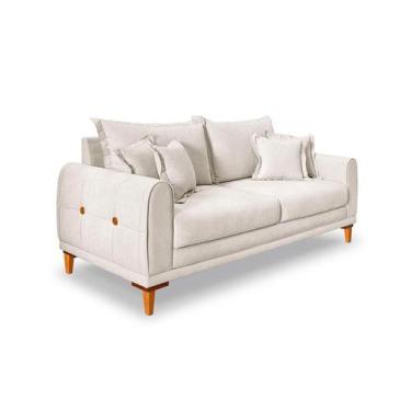 Imagem de Sofá 3 Lugares Lisboa Bouclé Off White 220 cm - Modern
