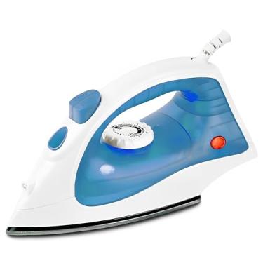 Imagem de Ferro de Passar Roupa a Vapor Premium - Base Cerâmica Antiaderente - 1500W, Azul - 220V