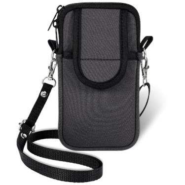 Imagem de Meia para telefone, bolsa de neoprene à prova d'água para telefones com alça/alça para braço, bolsa resistente a impactos e impactos para smartphone, capa universal para celular adequada para 7