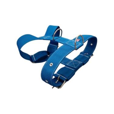 Imagem de Peitoral Coleira Para Cachorro Grande Super Reforçado Tração Costurado(AZUL,G)