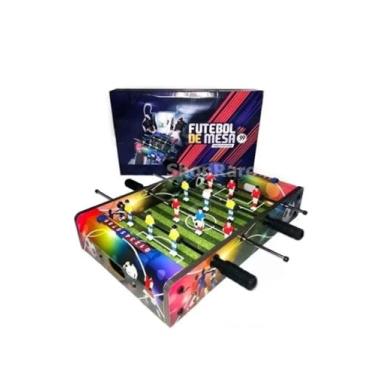 Imagem de Jogo Mesa Totó Brinquedo Infantil Mini Jogo De Futebol Completo Premium