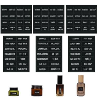 Imagem de Segbeauty 90 peças de mini etiquetas de banheiro para garrafas, pequenas etiquetas à prova d'água para frascos, rótulos de sabonete, loção higiênica, xampu e condicionador, adesivos para garrafas de