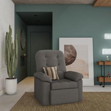 Imagem de Poltrona Retrátil e Reclinável Azóia Cinza