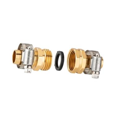 Imagem de Baoblaze Conector de mangueira de jardim de conexão rápida, conector de mangueira de água, encaixe de rosca de 3/4 de polegada, peças de reposição leves,
