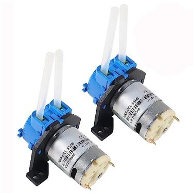 Imagem de 2 peças DC 12V bomba de dosagem de laboratório bombas peristálticas com conector para aquário analítico casa bonsai irrigação irrigação DIY - suporte L