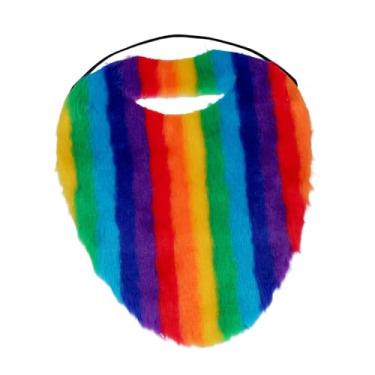 Imagem de Vaveren Barba de Halloween Realista Barbas Postiças para Homem Fantasia de Máscara, Colorida