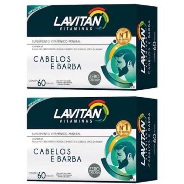 Imagem de Kit 2 Lavitan Cabelos e Barbas 60 Capsulas Vitaminas
