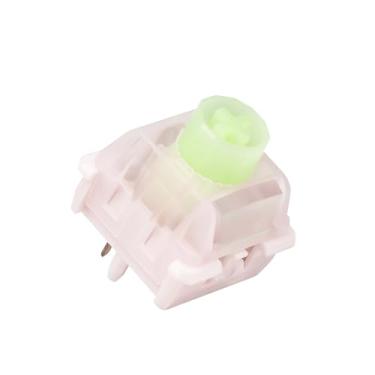 Imagem de MELETRIX Interruptor de teclado WS BigLucky, interruptores lineares mecânicos pré-lubrificados de 5 pinos com interruptor de chave difusor de LED para teclado mecânico MX 35 peças (rosa claro)