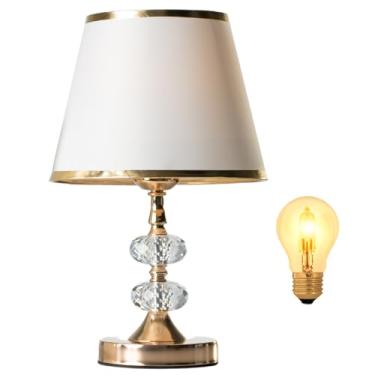 Imagem de Abajur Quarto Casal Cúpula Cabeceira Abajur De Mesa Abajour com Controle de Intensidade 220v