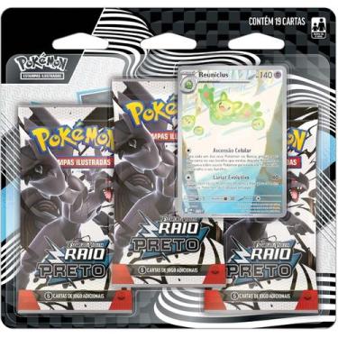 Imagem de Triple pack pokémon reuniclus ev10.5 raio preto copag 19 cartas