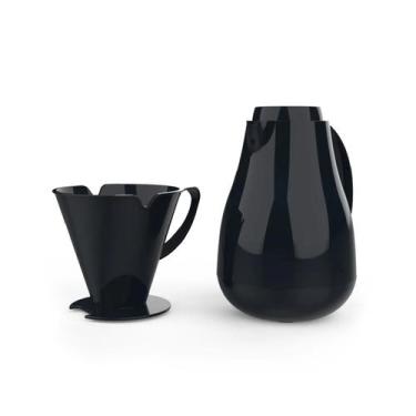 Imagem de Conjunto Bule Sonetto 1l E Suporte Para Filtro Preto - Soprano, Sonett