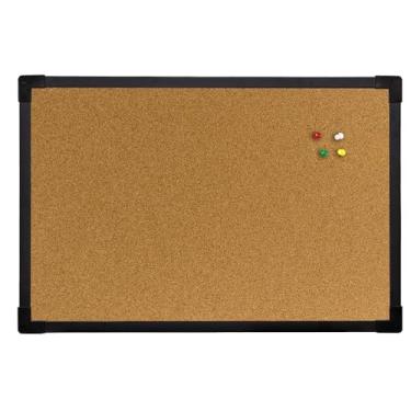 Imagem de Quadro de Aviso Cortiça Moldura Mdf Soft Colors Preto STALO, 80x60