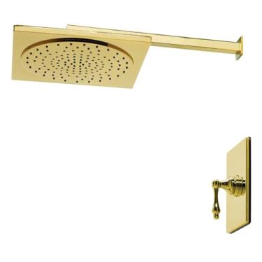Imagem de Kingston Brass KB8342ALSO Torneira de chuveiro balanceada de pressão de manípulo único para restauração, latão polido