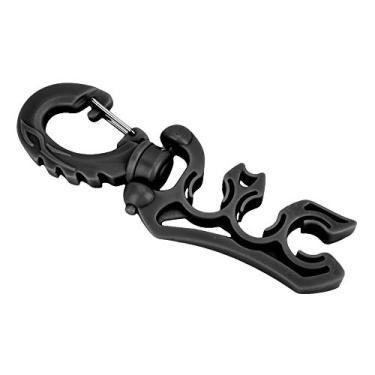 Imagem de Domary Mantenha o Gancho de Fivela do Suporte da Mangueira de Mergulho, 360 ° Rotatable, para Equipamentos de Mergulho Subaquático (Preto)