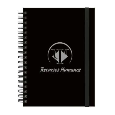Imagem de Caderno Colegial Plus 12 Matérias Profissões Recursos Humanos (Preto e Prata)