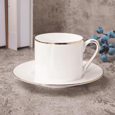 Imagem de THOMPSON Xícara de Chá Imperial - Porcelana, Borda Dourada, 200ml