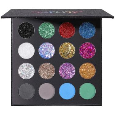 Imagem de Paleta de maquiagem UCANBE Glitter Eyeshadow 12 Chunky & Fine Glitter