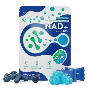 Imagem de Suplemento NIUSISE NAD Gummies sem açúcar com NAD+ 60 gomas