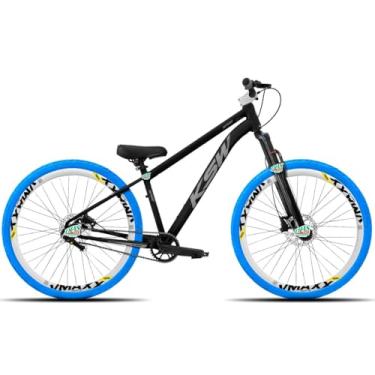Imagem de Bicicleta KSW do Grau Kit 1x1 Freio Hidráulico Pneus Flame,PRETO E PRATA 1