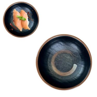 Imagem de 12 Tigelas Bowl Preto 270ml Melamina Oriental Restaurante Japones