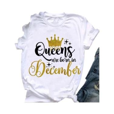 Imagem de Camiseta Feminina Golden Crown Queen - Estampa Gráfica - Presente de A