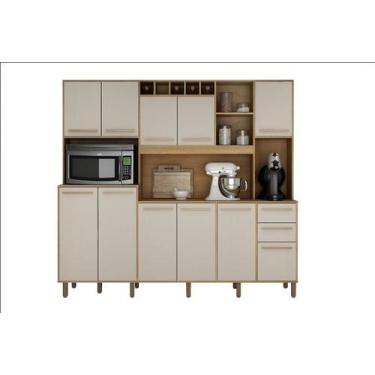 Imagem de Armario cozinha valdemoveis petra cinam/off white, Cinamomo