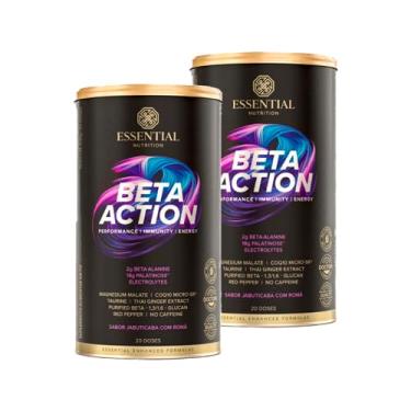 Imagem de Kit 2X: Pré Treino Beta Action Jabuticaba com Romã Essential Nutrition 630g