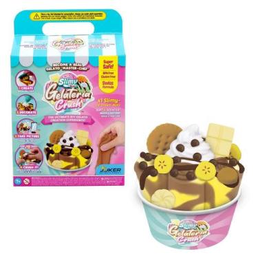 Imagem de Kit Slime de Sorvete Slimy Gelateria - Sorvete de Rolo Chocolate - Can