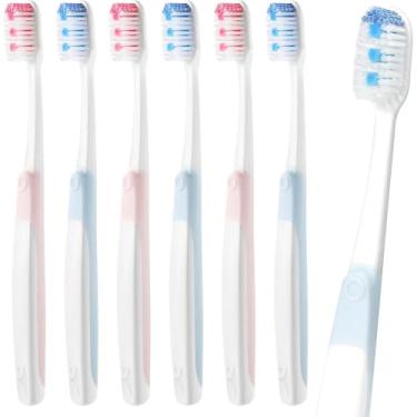 Imagem de Oralphi Escovas de dentes médias para adultos TB03 6 peças