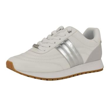 Imagem de Calvin Klein Tênis feminino Tatyann, Branco/Prata 140, 39
