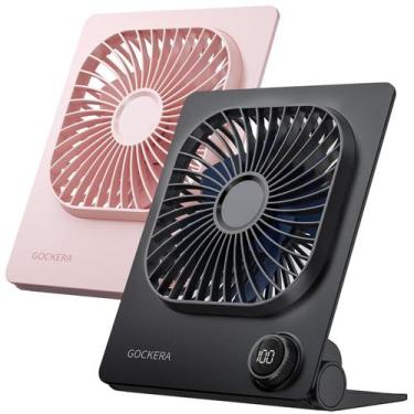 Imagem de Ventilador de mesa GOCKERA 6,61", bateria ultrafina de 5000mAh, 100 ve