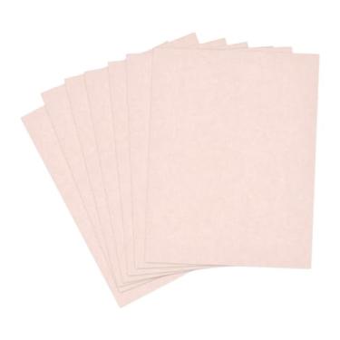 Imagem de 50 folhas de papel de pergaminho rosa 21 x 28 cm, capa Goefun de 29,5 kg (180 gsm) papel pergaminho rosa claro, cartolina de certificado para dia dos namorados, convites de casamento, cartões faça