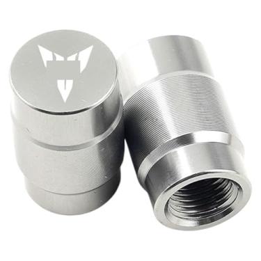 Imagem de Compatível com MT09 MT07 MT10 MT03 MT 09 07 03 10 MT-07 MT-09 MT-10 SP Tracer 2022 2023 2024 Acessórios de motocicleta Tampas de válvula de pneu (cinza M)