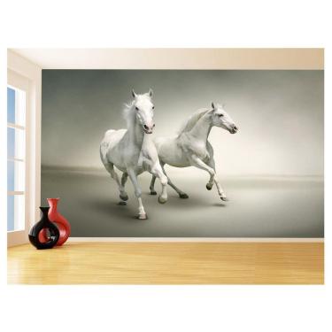 Imagem de Papel De Parede Animais Casal Cavalos Fazenda 3,5M Anm338