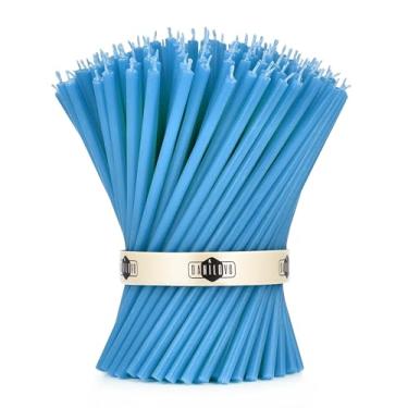 Imagem de Danilovo Velas finas de cera de abelha – sem gotejamento, sem fumaça, altas, decorativas, velas perfumadas de mel, ideais para oração da igreja, rituais, decoração ou aniversário – 16 cm x 0,5 cm