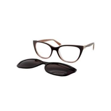Imagem de Armação De Óculos Ana Hickmann Vivi 5 G02 Marrom Brilho Degradê-Feminino