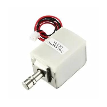 Imagem de 1 unidade DC 12 V 1,5 A 9,6 mm bloqueio de solenoide eletromagnético tipo push pull para trava elétrica