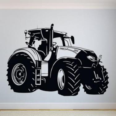 Imagem de Adesivos de parede de trator, pôsteres de parede de motocicleta de quatro rodas, decalques de arte de carro grande, murais decorativos para quarto das crianças 100 x 118 cm