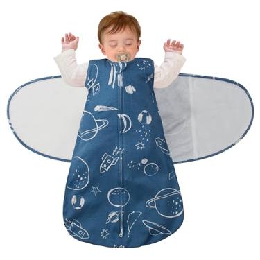 Imagem de LILBESTIE Sacos de dormir para recém-nascidos - Cobertor vestível para bebês recém-nascidos de 0 a 3 meses - Saco de dormir 1,0 Tog para presentes para meninas e meninos
