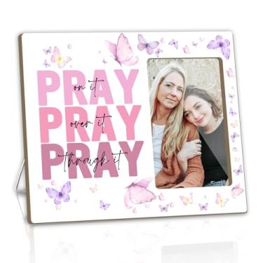 Imagem de zaxek Moldura de ultrassom para bebês com tema de oração rosa, lembrança de ultrassom, decorações de chá de bebê, presentes de gravidez, revelação de gênero, moldura de memória de anúncio de gravidez