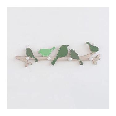 Imagem de Cabide montado na parede para jardim ganchos de madeira para pássaros decoração doméstica utensílios de cozinha armazenamento atrás da porta toalha casaco cabide chapéu ganchos decorativos (cor: 1)