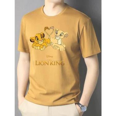 Imagem de Camiseta Adulto Rei Leao Unissex 100% Algodão - loja dinka, m, Amarelo