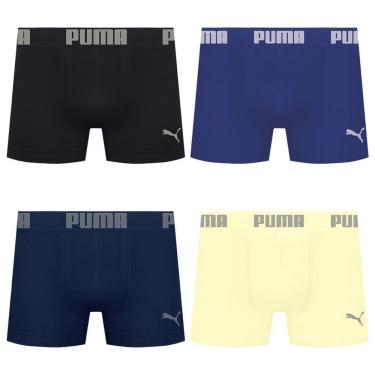 Imagem de Kit 4 Cuecas Puma Boxer Sem Costura Masculina