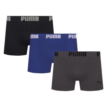 Imagem de Kit 3 Cuecas Puma Boxer Sem Costura Masculina