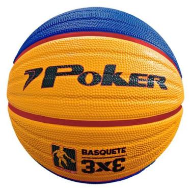 Imagem de Bola De Basquete 3X3 Azul Amarelo Vermelho Poker
