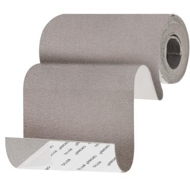 Imagem de Patch de lona 10 cm x 152 cm, autoadesivo à prova d'água para consertar tendas, sofás, capas de barco, cadeiras de acampamento, toldos, assentos de carro (cinza)