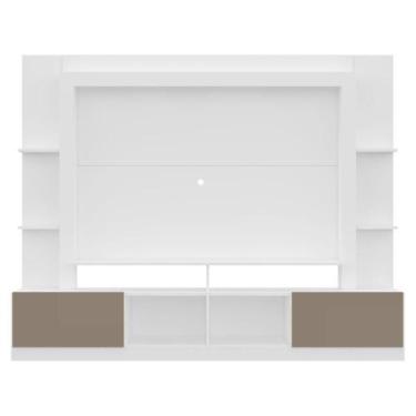 Imagem de Rack Estante com Painel 65 e 2 Portas Oslo Branco - MULTIMOVEIS