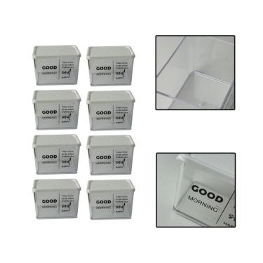 Imagem de Kit 8 Potes Herméticos Organizadores Alimentos Sabão 370Ml