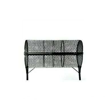 Imagem de Lixeira de Rua Modelo Tela Moeda Dupla 100cm com Tampa